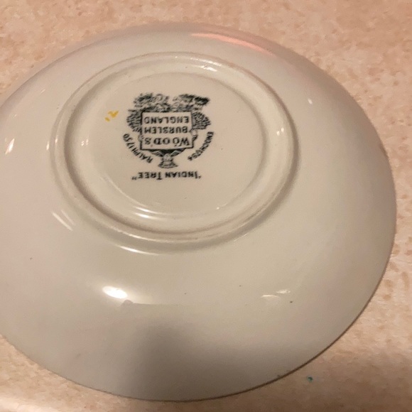 ANTIQUE  19th Century Indian Tree Ironstone saucer - Picture 4 of 5